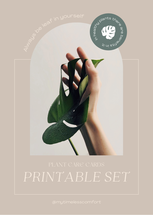 Printable Plant Care Cards for Beginners